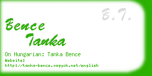 bence tanka business card